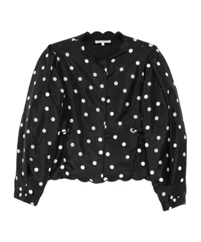 Stine Goya Polka Dot Casual Jacket In Black