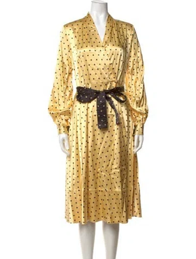 Pre-owned Stine Goya Polka Dot Print Midi Length Dress W/ Tags In Multi