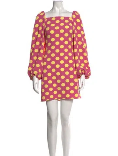 Pre-owned Stine Goya Polka Dot Print Mini Dress In Pink
