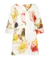 Stine Goya Minikleid Aus Baumwoll-twill Mit Floralem Print In White