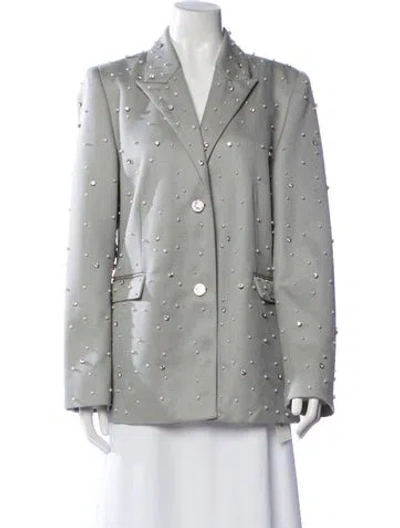 Pre-owned Stine Goya Printed Blazer In Gray