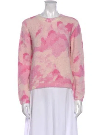 Pre-owned Stine Goya Printed Crew Neck Sweater In Pink