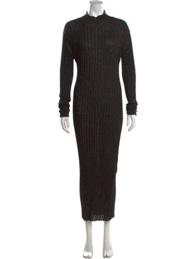 Pre-owned Stine Goya Printed Long Dress In Black