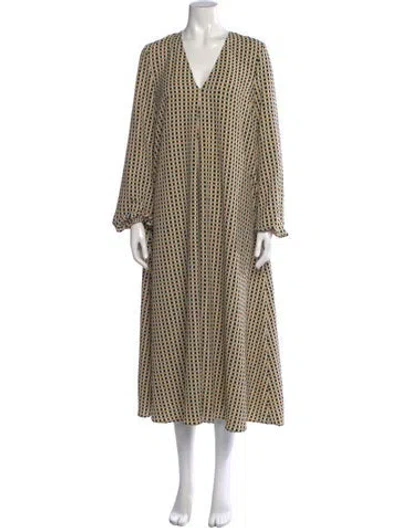 Pre-owned Stine Goya Printed Long Dress In Blue