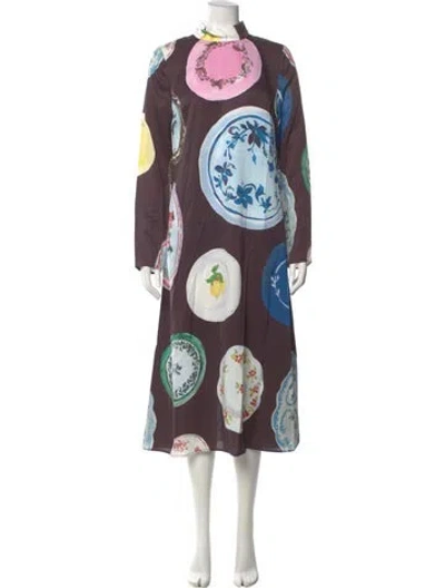 Pre-owned Stine Goya Printed Long Dress W/ Tags In Multi