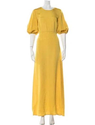 Pre-owned Stine Goya Printed Long Dress In Yellow