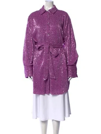 Pre-owned Stine Goya Printed Long Sleeve Button-up Top
