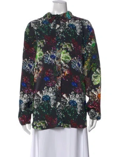 Pre-owned Stine Goya Printed Long Sleeve Top In Multi