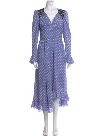 Pre-owned Stine Goya Printed Midi Length Dress In Blue