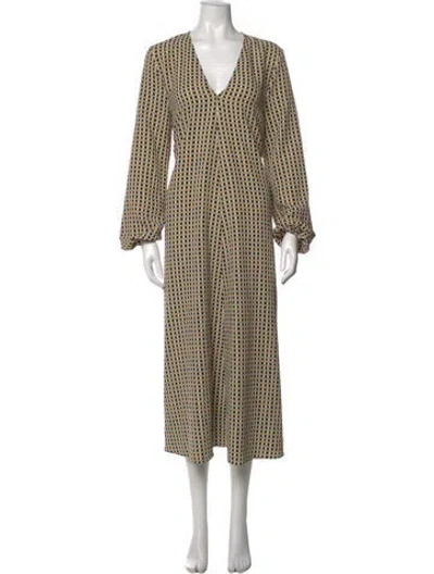 Pre-owned Stine Goya Printed Midi Length Dress In Blue