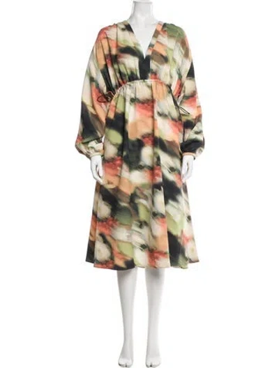 Pre-owned Stine Goya Printed Midi Length Dress In Multi