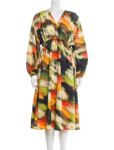 Pre-owned Stine Goya Printed Midi Length Dress In Multi