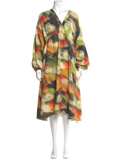 Pre-owned Stine Goya Printed Midi Length Dress In Multi
