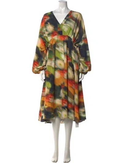 Pre-owned Stine Goya Printed Midi Length Dress In Multicolor