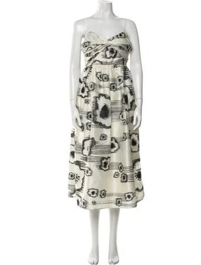 Pre-owned Stine Goya Printed Midi Length Dress In Neutral