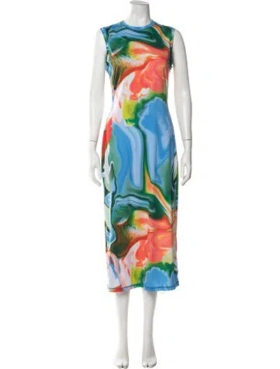 Pre-owned Stine Goya Printed Midi Length Dress In Neutrals