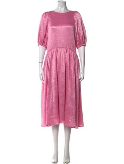 Pre-owned Stine Goya Printed Midi Length Dress In Pink
