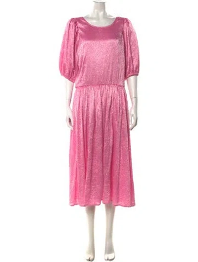 Pre-owned Stine Goya Printed Midi Length Dress In Pink