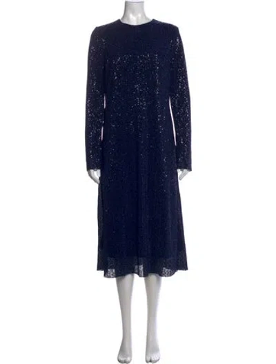 Pre-owned Stine Goya Printed Midi Length Dress W/ Tags In Blue