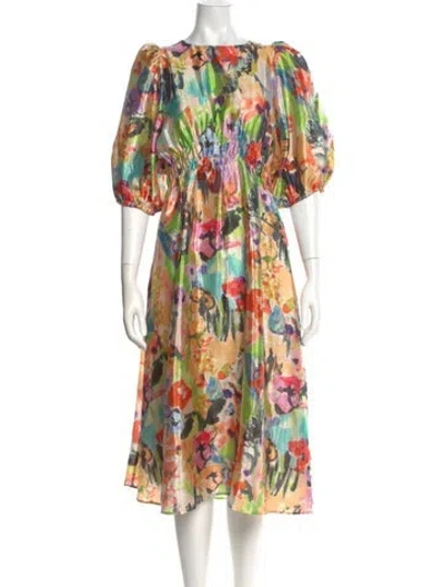 Pre-owned Stine Goya Printed Midi Length Dress W/ Tags In Neutral