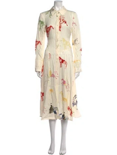 Pre-owned Stine Goya Printed Midi Length Dress W/ Tags In Neutrals
