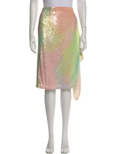 Pre-owned Stine Goya Printed Midi Length Skirt In Pink
