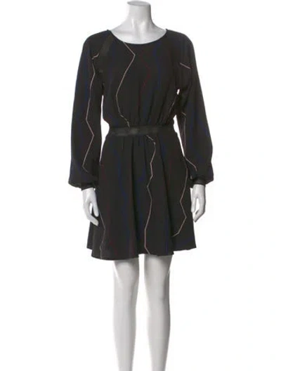 Pre-owned Stine Goya Printed Mini Dress In Black