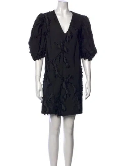 Pre-owned Stine Goya Printed Mini Dress In Black