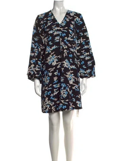 Pre-owned Stine Goya Printed Mini Dress In Black
