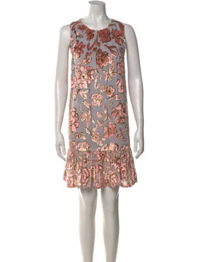 Pre-owned Stine Goya Printed Mini Dress In Blue
