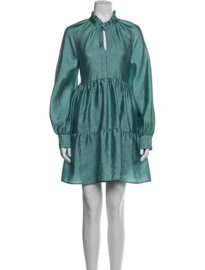 Pre-owned Stine Goya Printed Mini Dress In Blue