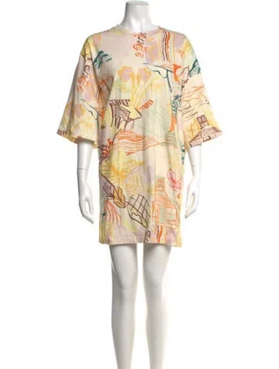 Pre-owned Stine Goya Printed Mini Dress In Brown