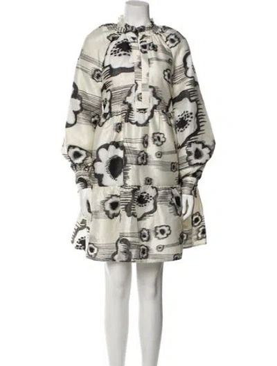 Pre-owned Stine Goya Printed Mini Dress In Neutral