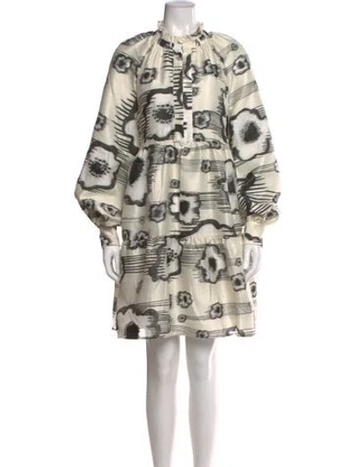Pre-owned Stine Goya Printed Mini Dress In Neutral