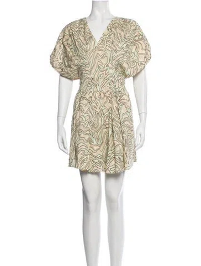 Pre-owned Stine Goya Printed Mini Dress In Neutrals