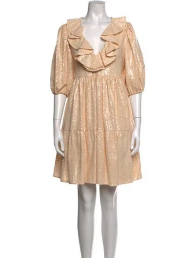 Pre-owned Stine Goya Printed Mini Dress In Neutrals