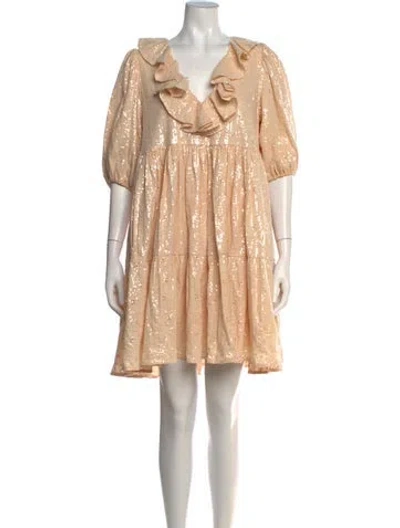 Pre-owned Stine Goya Printed Mini Dress In Neutrals