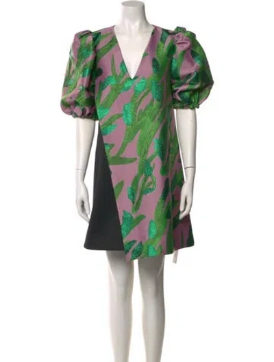 Pre-owned Stine Goya Printed Mini Dress In Purple
