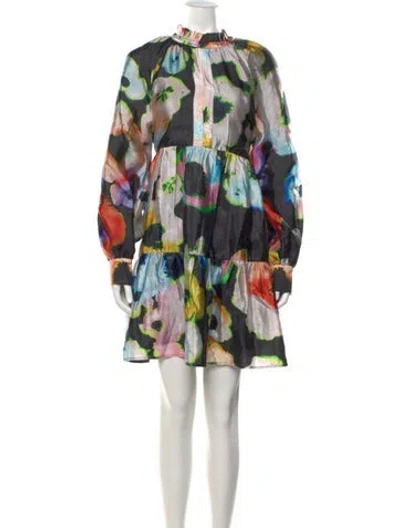 Pre-owned Stine Goya Printed Mini Dress W/ Tags In Black