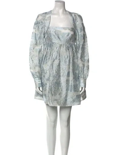 Pre-owned Stine Goya Printed Mini Dress W/ Tags In Blue