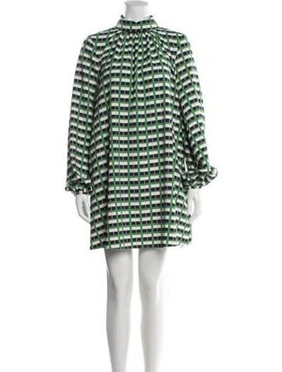 Pre-owned Stine Goya Printed Mini Dress W/ Tags In Green