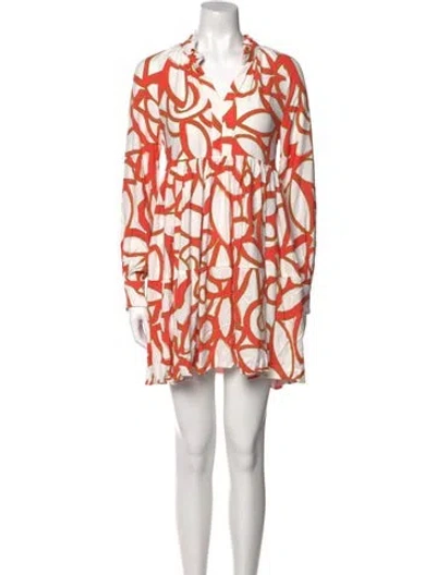 Pre-owned Stine Goya Printed Mini Dress In White