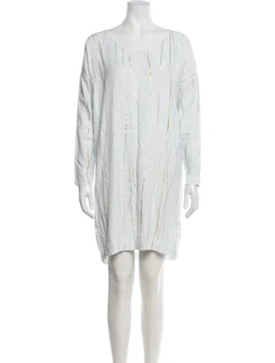 Pre-owned Stine Goya Printed Mini Dress In White