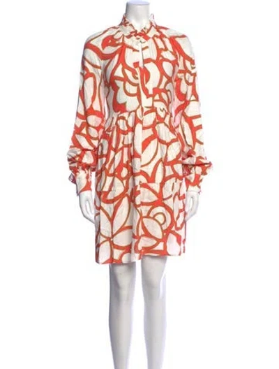 Pre-owned Stine Goya Printed Mini Dress In White