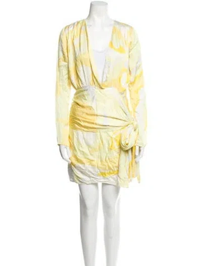 Pre-owned Stine Goya Printed Mini Dress In Yellow