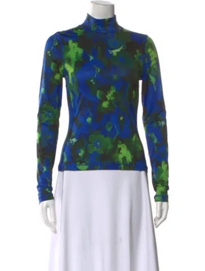 Pre-owned Stine Goya Printed Mock Neck Top In Multi