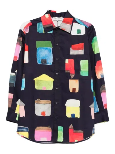 Stine Goya Printed Shirt In Black