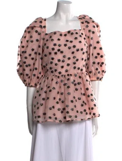 Pre-owned Stine Goya Printed Square Neckline Blouse