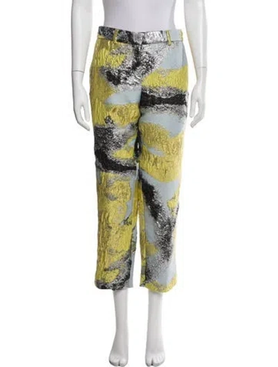 Pre-owned Stine Goya Printed Straight Leg Pants In Blue