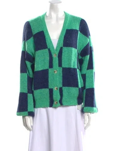Pre-owned Stine Goya Printed V-neck Sweater In Multi